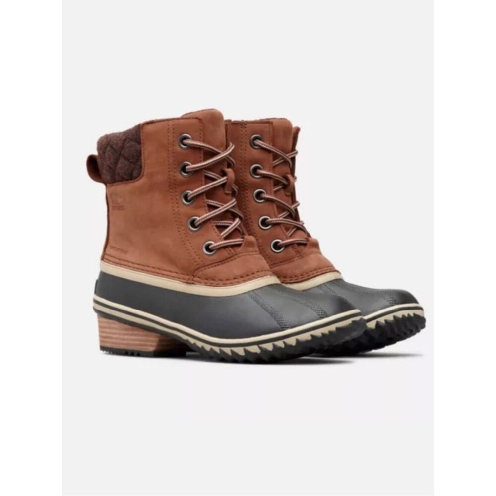 Sorel Women's Slimpack Lace II NL2348 Mid Calf Winter Snow Boots Brown